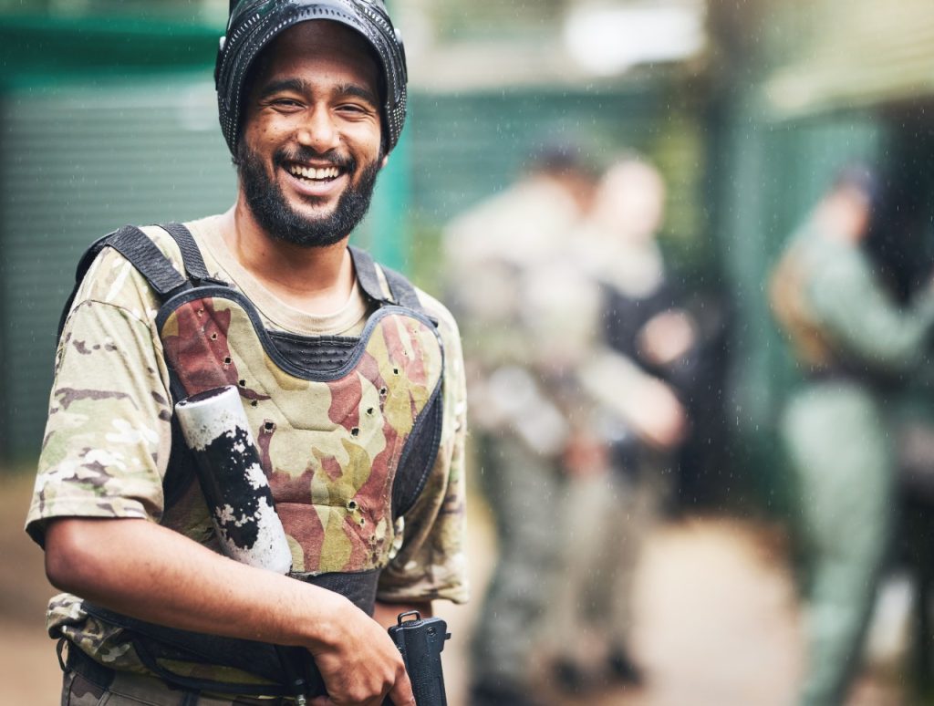 joueur de airsoft